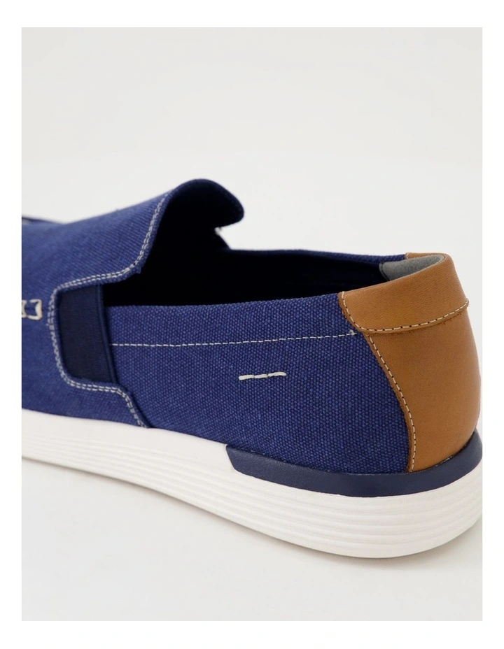 Trepid Navy Canvas Flat Shoes image 5
