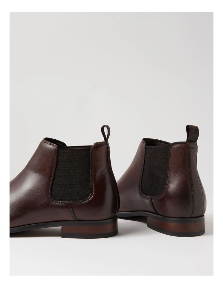 Driscoe Dark Brown Leather Chelsea Boots image 5