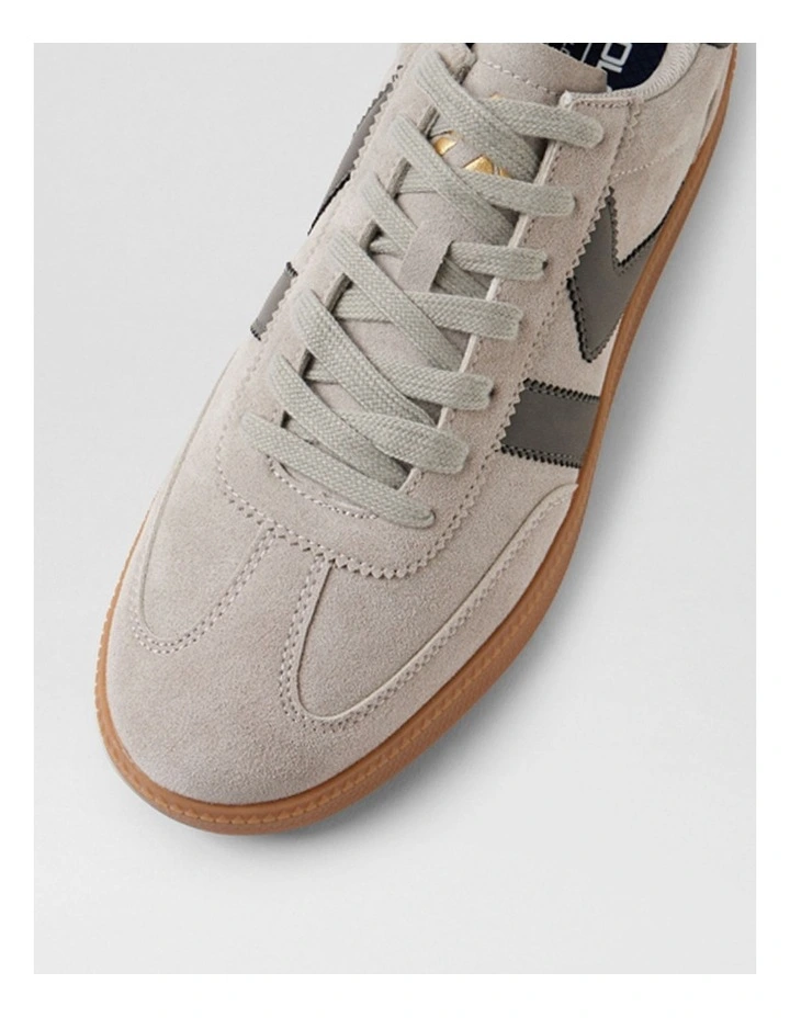 Condor Grey Leather Microsuede Sneakers image 4