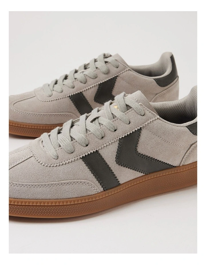 Condor Grey Leather Microsuede Sneakers image 5