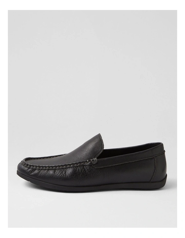 Eliot Black Leather Flat Shoes image 1