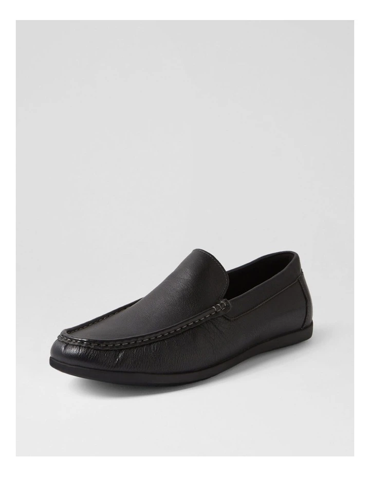 Eliot Black Leather Flat Shoes image 2