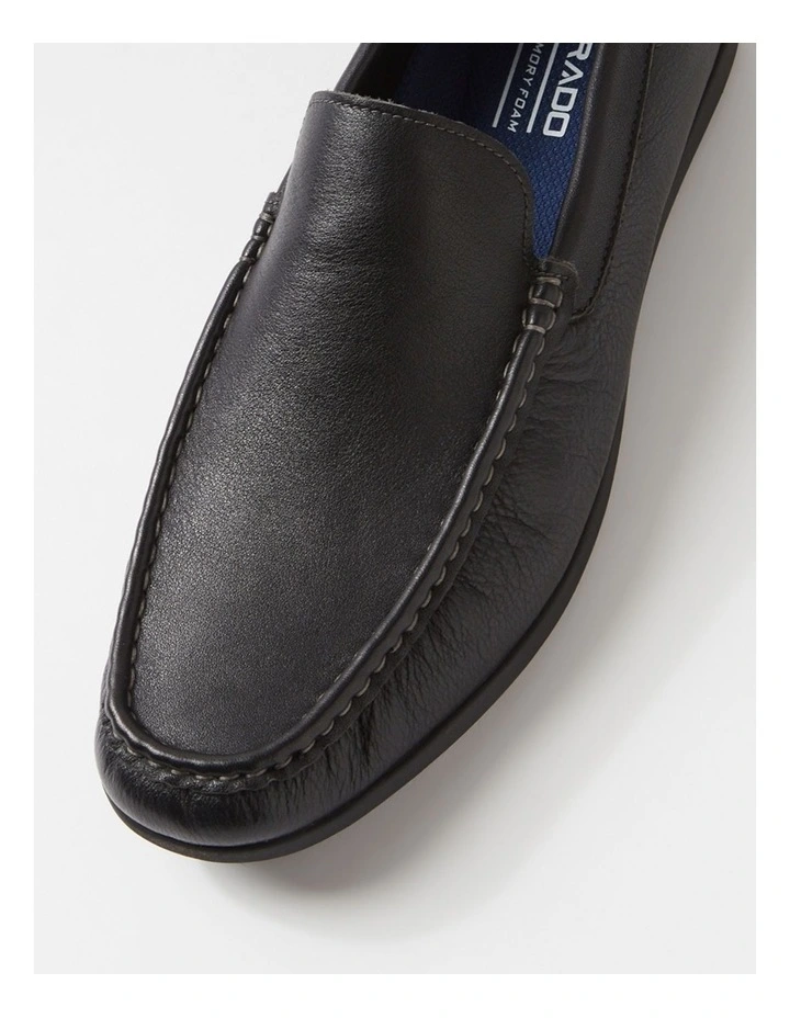 Eliot Black Leather Flat Shoes image 4