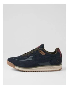 Gravel Navy Lace Up Flats