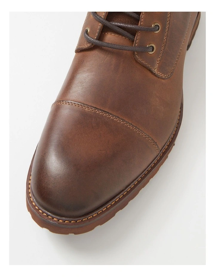 Chimney Brown Leather Lace Up Boots image 4