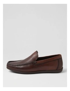Eliot Chestnut Leather Flat Shoes