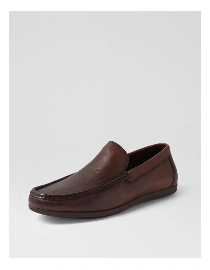 Eliot Chestnut Leather Flat Shoes image 2