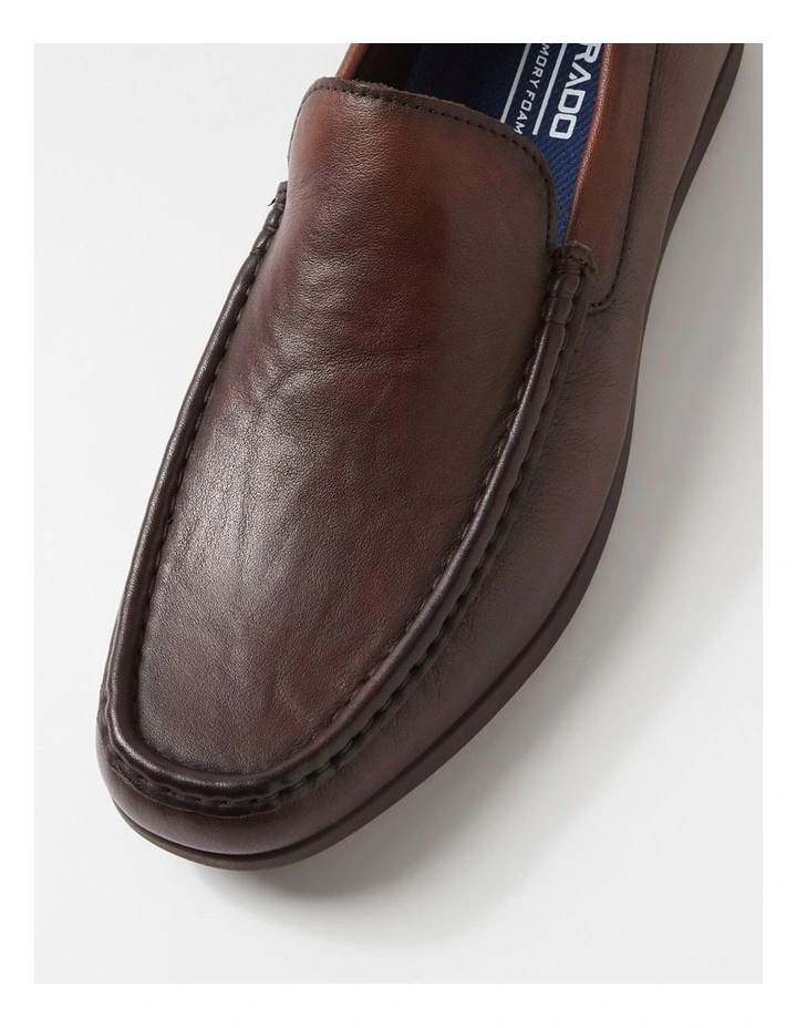 Eliot Chestnut Leather Flat Shoes image 4