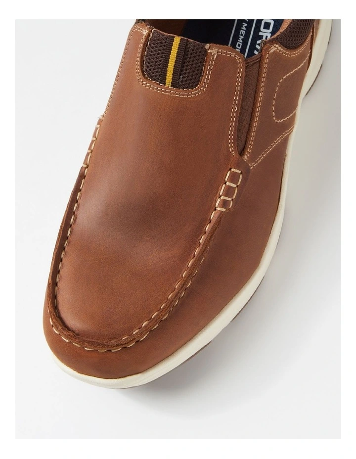 Oust Tan Leather Flat Shoes image 4