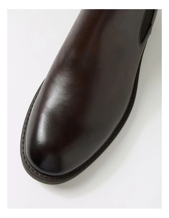 Braga Dark Brown Leather Chelsea Boots image 4