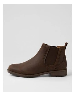 Lizz Brown Crazyhorse Leather Chelsea Boots