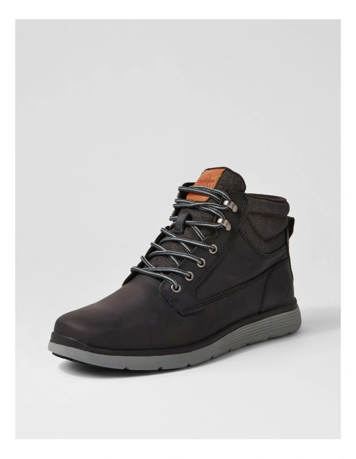Yrbud Black Crazyhorse Leather Lace Up Boots image 2