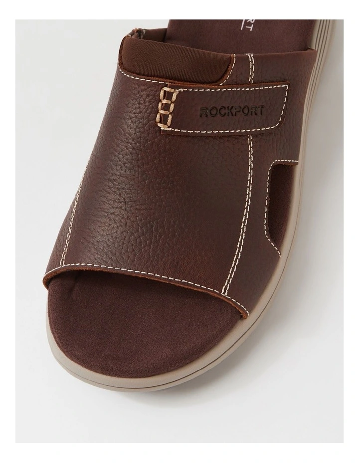 Hamper Brown Leather Slides image 4