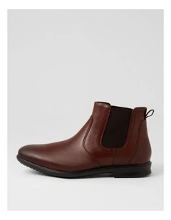 Porter Dark Tan Leather Chelsea Boots