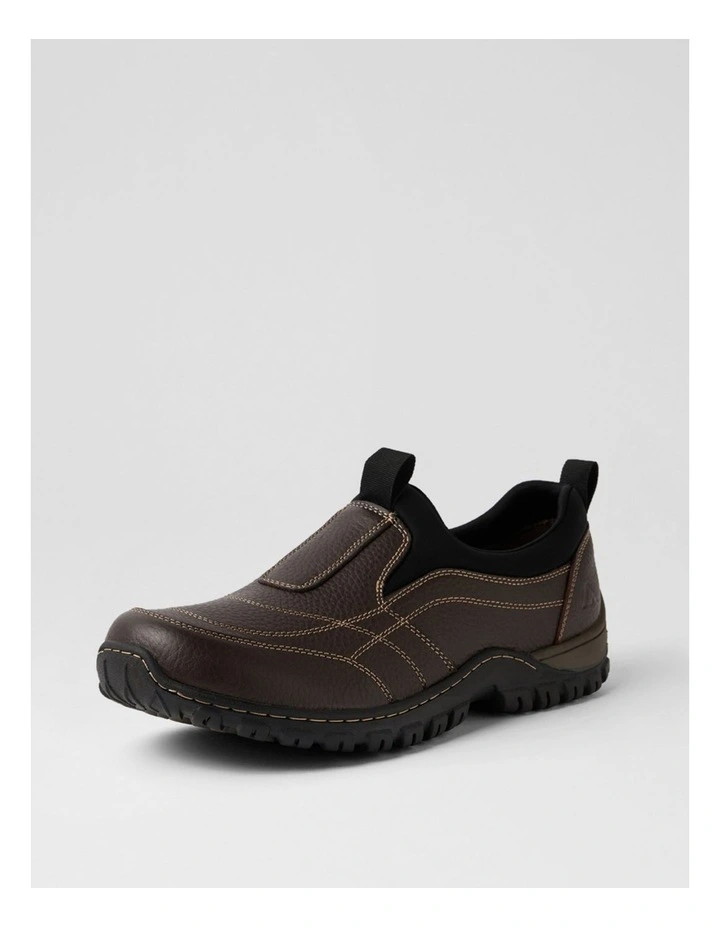 Tonal Brown Tumble Nubuck Flat Shoes image 2