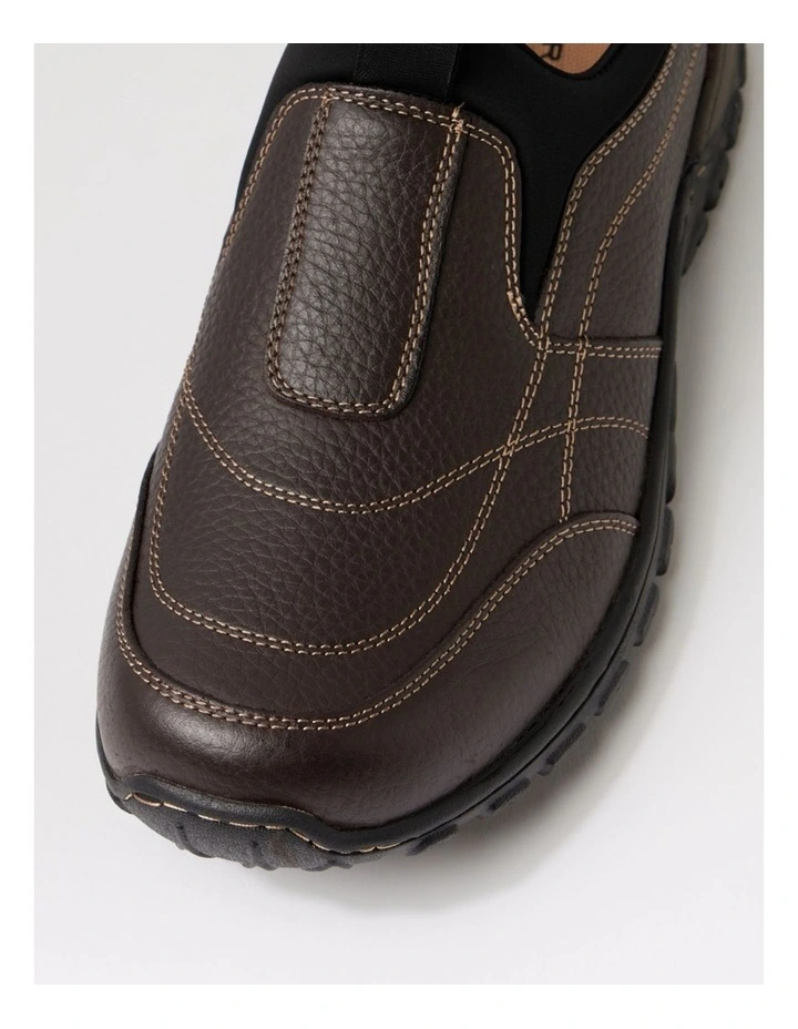 Tonal Brown Tumble Nubuck Flat Shoes image 4