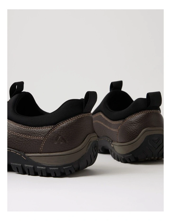 Tonal Brown Tumble Nubuck Flat Shoes image 5