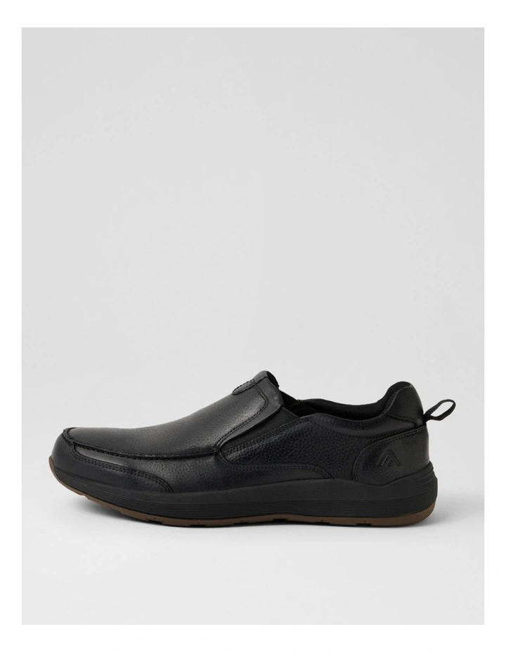 Arket Black Tumble Leather Flat Shoes image 1