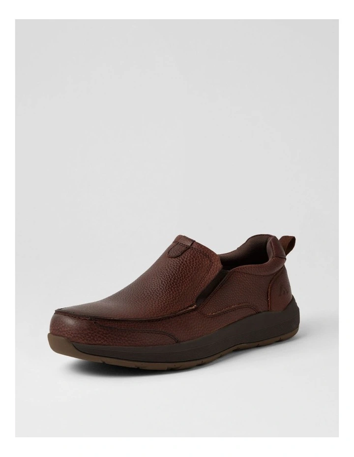 Arket Brown Tumble Leather Flat Shoes image 2