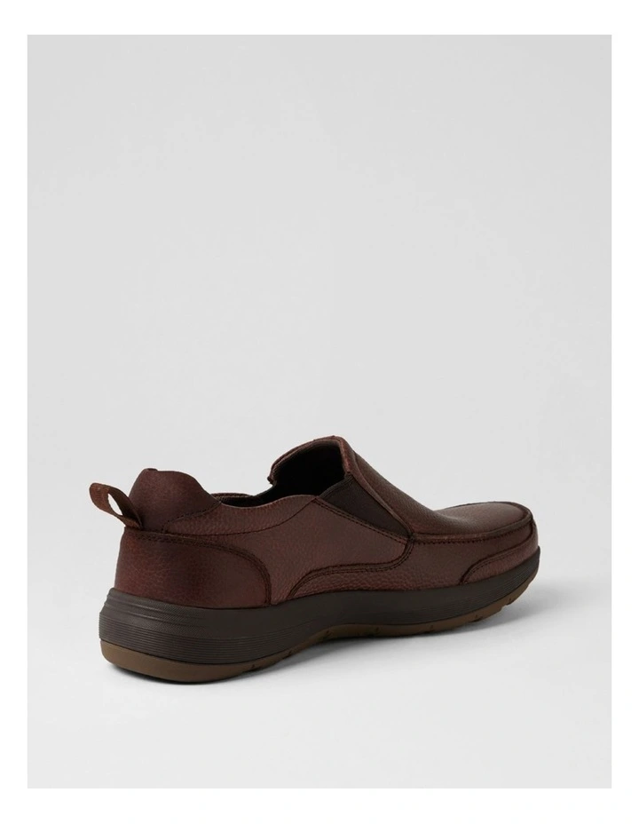 Arket Brown Tumble Leather Flat Shoes image 3
