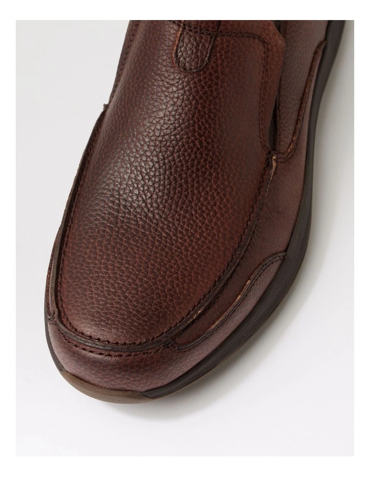 Arket Brown Tumble Leather Flat Shoes image 4
