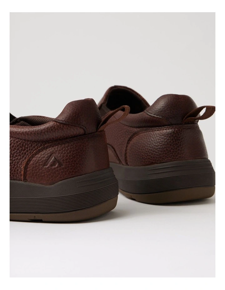 Arket Brown Tumble Leather Flat Shoes image 5