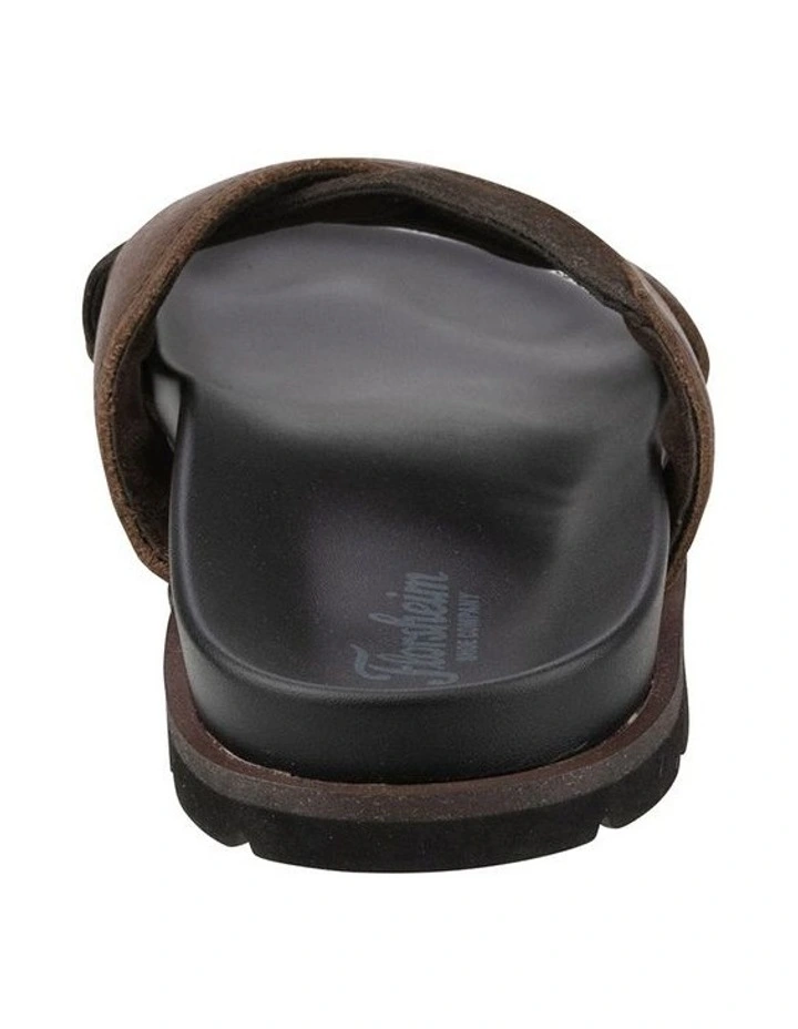 Bayslide Cross Strap Slide Sandal in Brown image 4