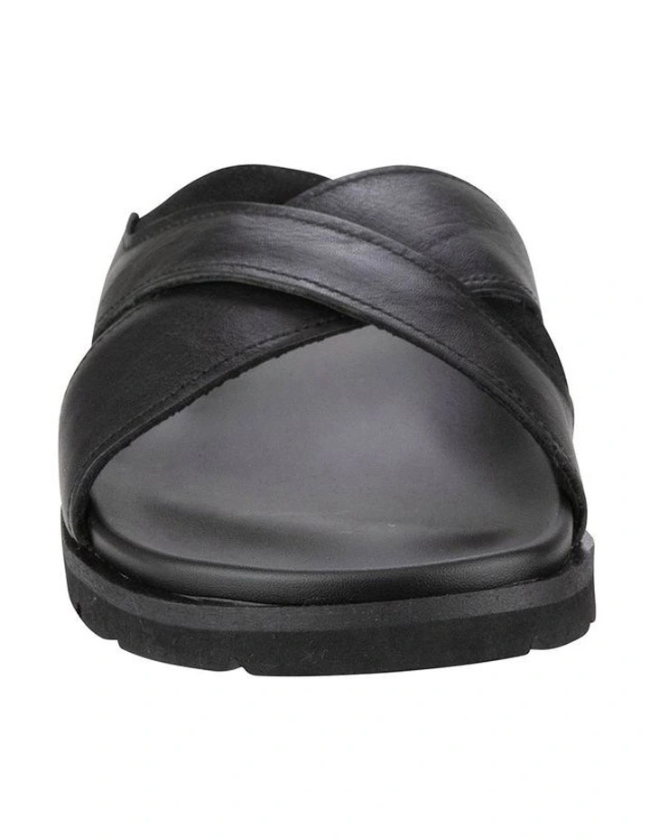 Bayside Cross Strap Slide Sandal in Black image 2