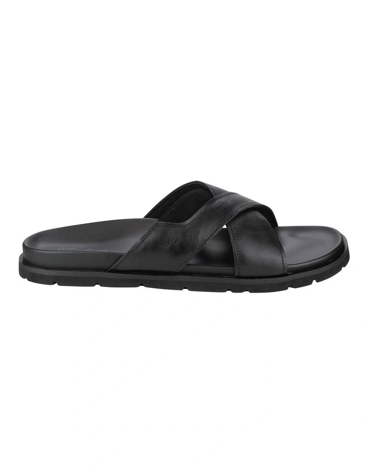 Bayside Cross Strap Slide Sandal in Black image 3