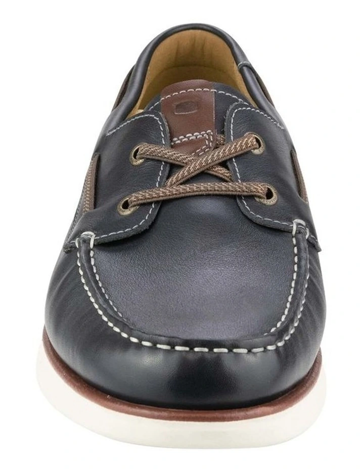 Tropics 2 Eye Elastic Lace Moc Toe in Navy image 2