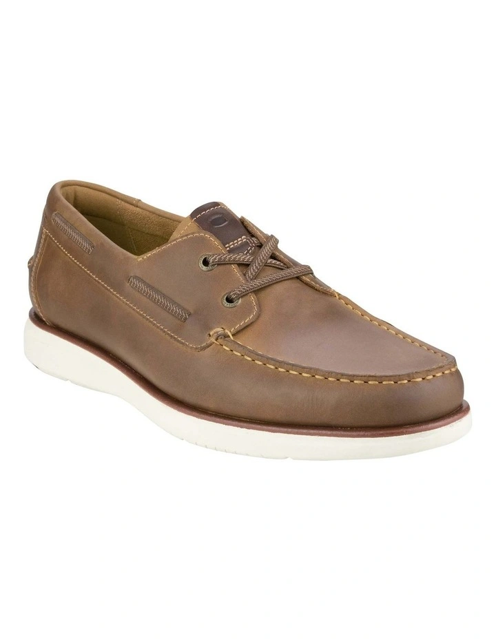 Tropics 2 Eye Elastic Lace Moc Toe in Brown image 1