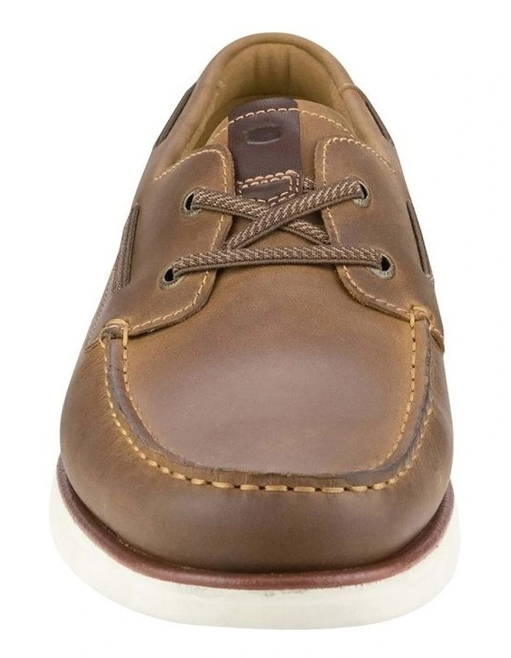 Tropics 2 Eye Elastic Lace Moc Toe in Brown image 2