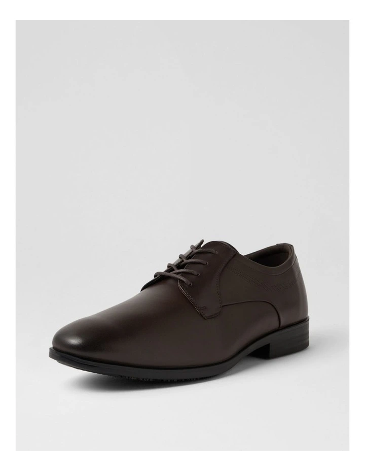 Volwell Ee Wp Dark Brown Leather Lace Up Flats image 2