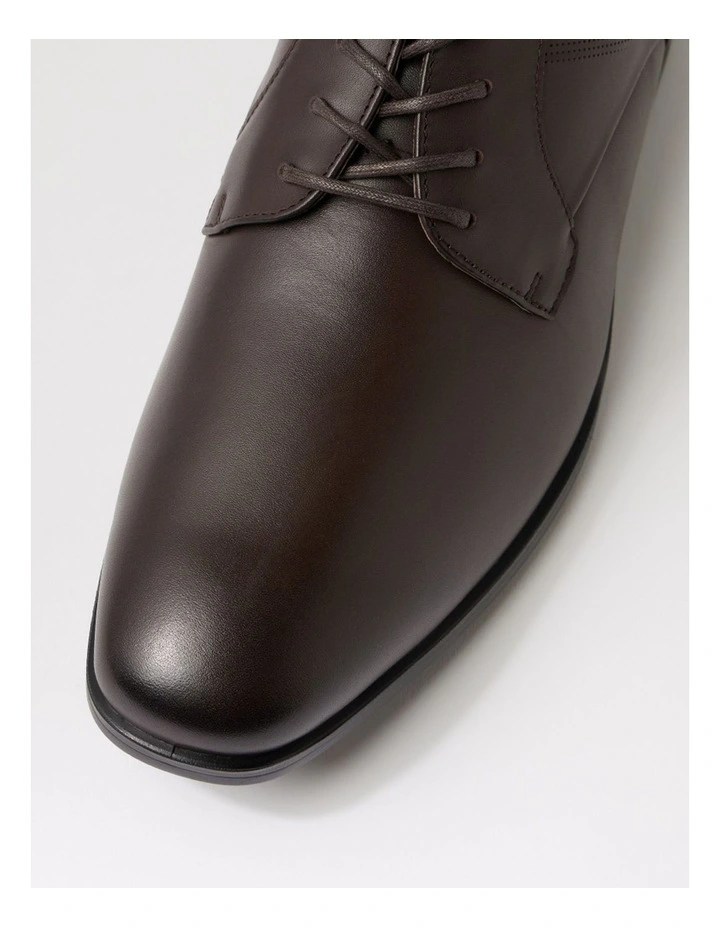 Volwell Ee Wp Dark Brown Leather Lace Up Flats image 4