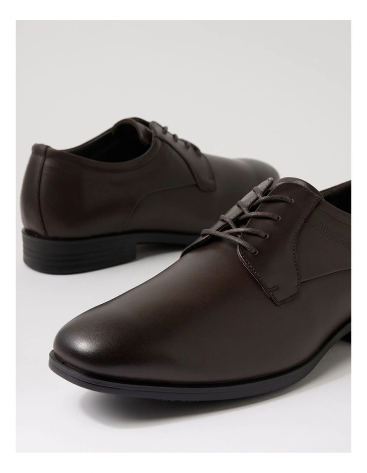 Volwell Ee Wp Dark Brown Leather Lace Up Flats image 5