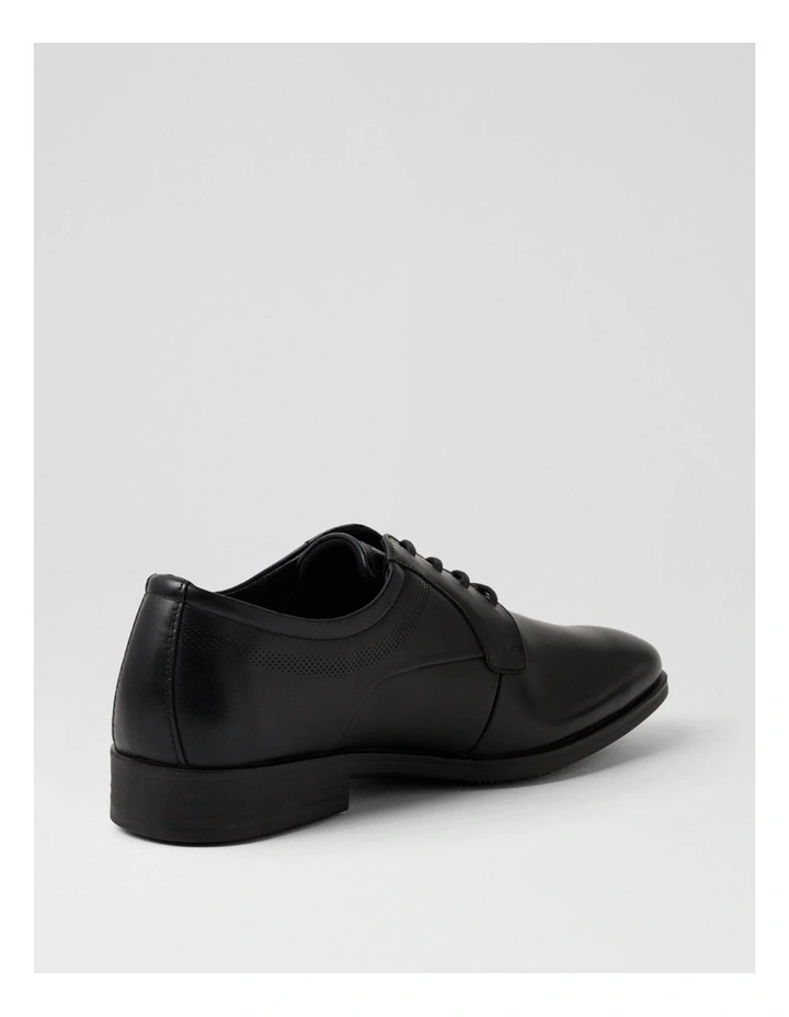 Volwell Ee Wp Black Leather Lace Up Flats image 3