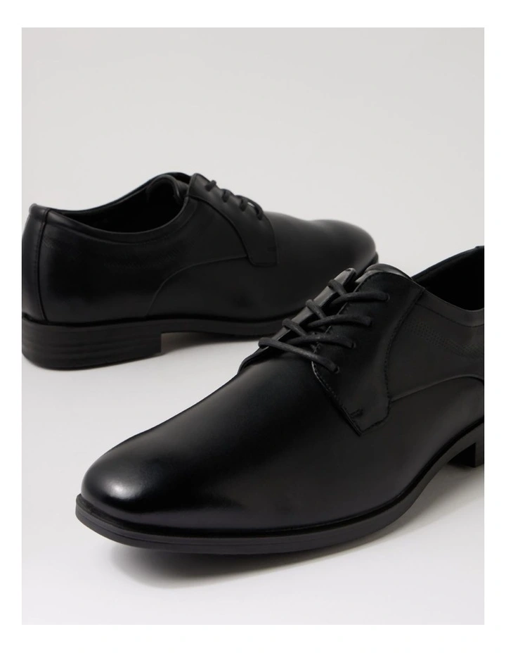 Volwell Ee Wp Black Leather Lace Up Flats image 5