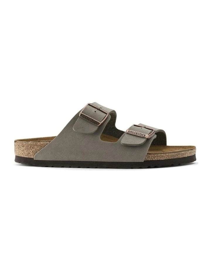 Birkenstock Arizona Birkibuc Synthetic Leather Sandals Stone Regular image 1
