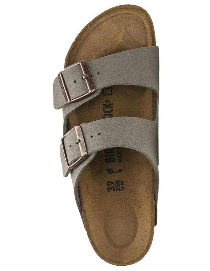 Birkenstock Arizona Birkibuc Synthetic Leather Sandals Stone Regular image 2