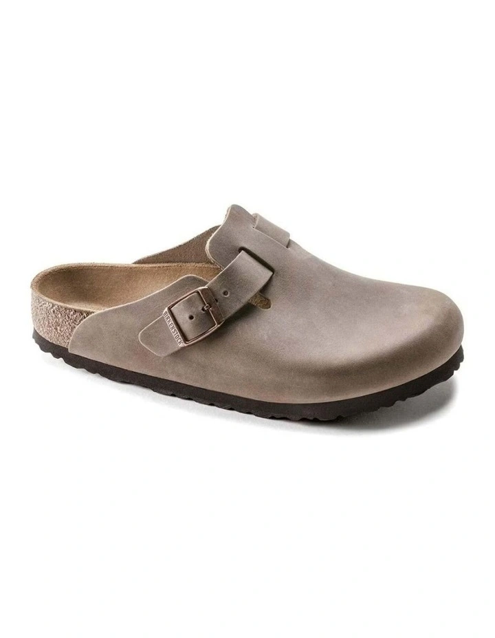 Birkenstock Boston Oiled Leather Clogs Slip On Regular Comfortable Tabacco Brown image 2