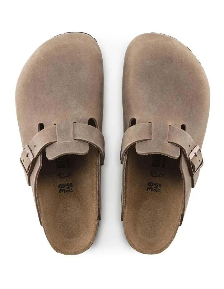 Birkenstock Boston Oiled Leather Clogs Slip On Regular Comfortable Tabacco Brown image 3