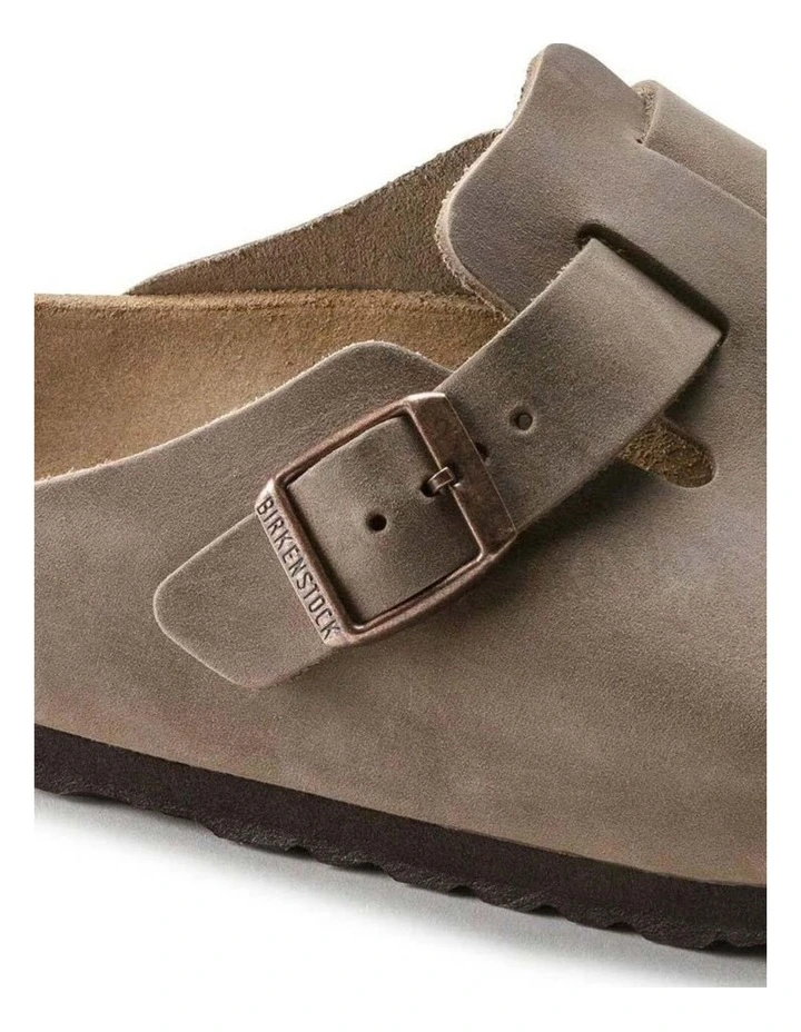 Birkenstock Boston Oiled Leather Clogs Slip On Regular Comfortable Tabacco Brown image 5