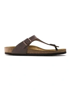 Birkenstock Gizeh Birko-Flor Nubuck Thong/Flip Flops Sandals Mocca Regular