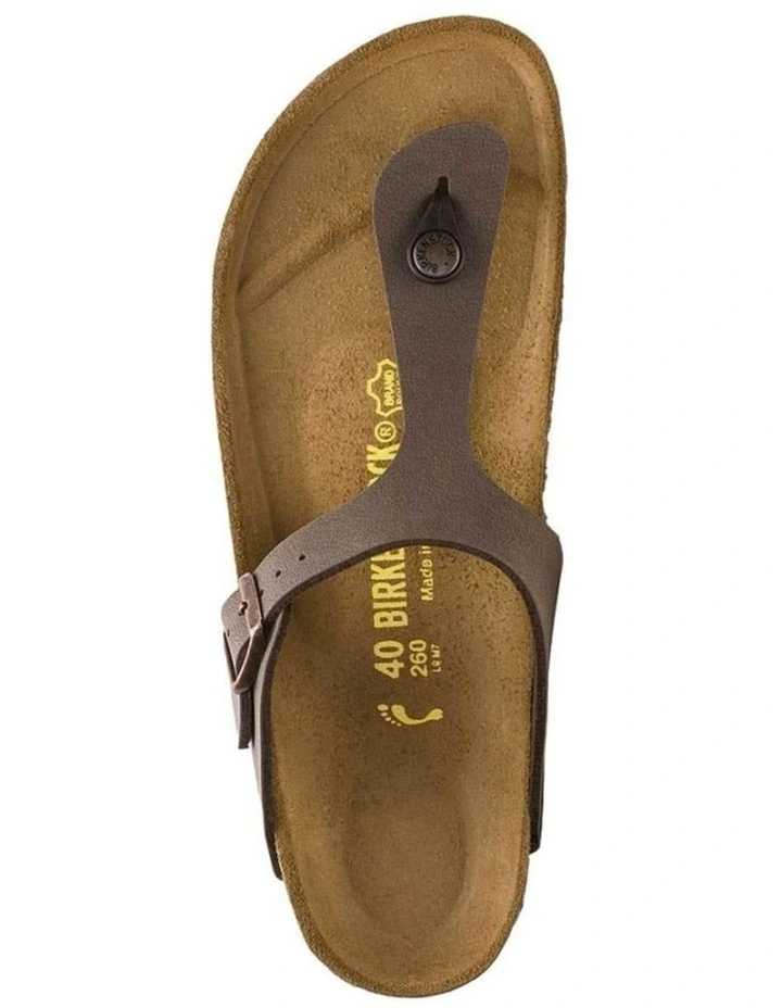 Birkenstock Gizeh Birko-Flor Nubuck Thong/Flip Flops Sandals Mocca Regular image 2