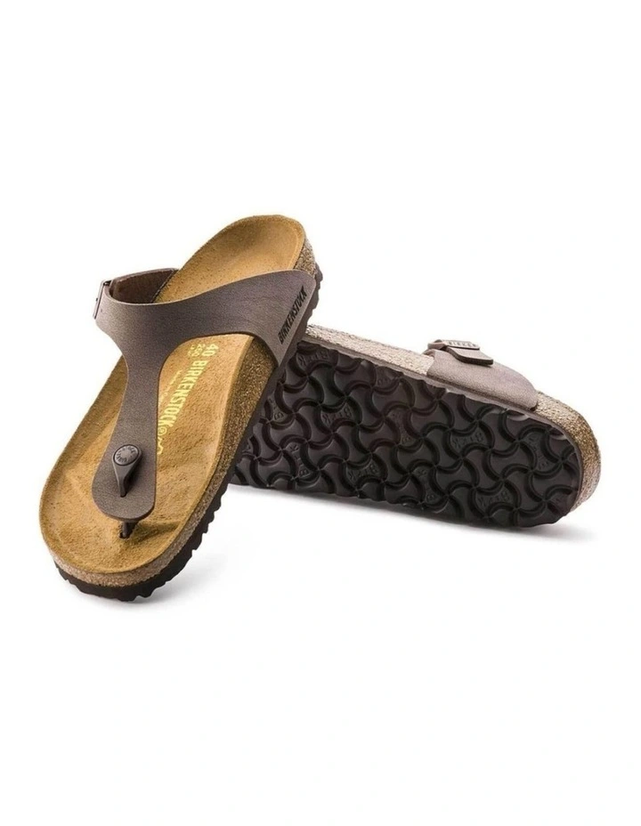Birkenstock Gizeh Birko-Flor Nubuck Thong/Flip Flops Sandals Mocca Regular image 4