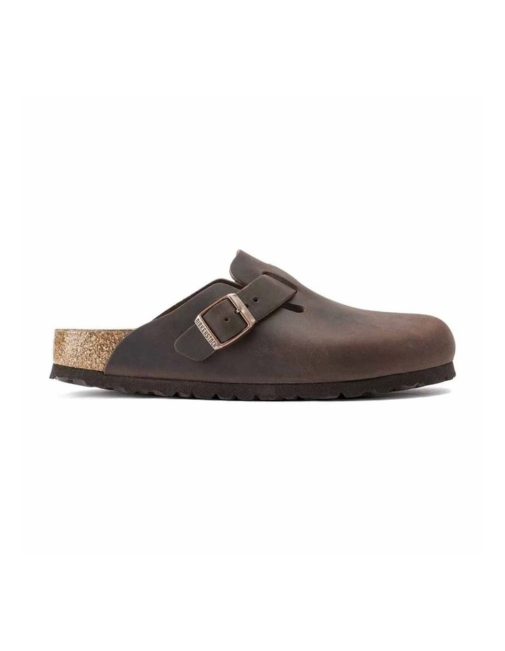 Birkenstock Boston Oiled Leather Clogs Regular Width Shoe Habana image 1