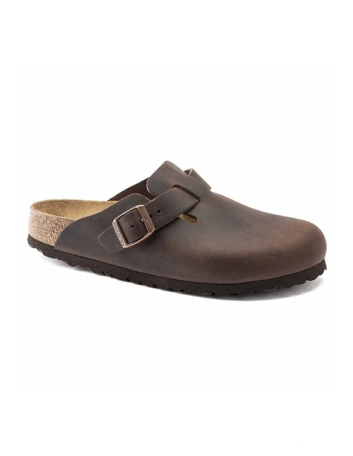 Birkenstock Boston Oiled Leather Clogs Regular Width Shoe Habana image 2