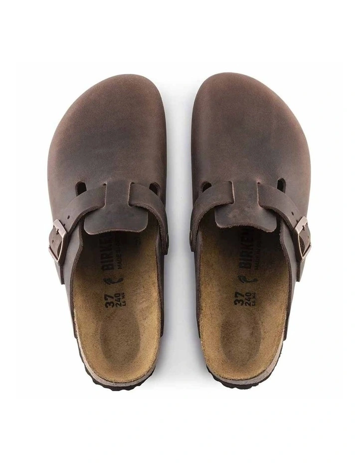 Birkenstock Boston Oiled Leather Clogs Regular Width Shoe Habana image 3