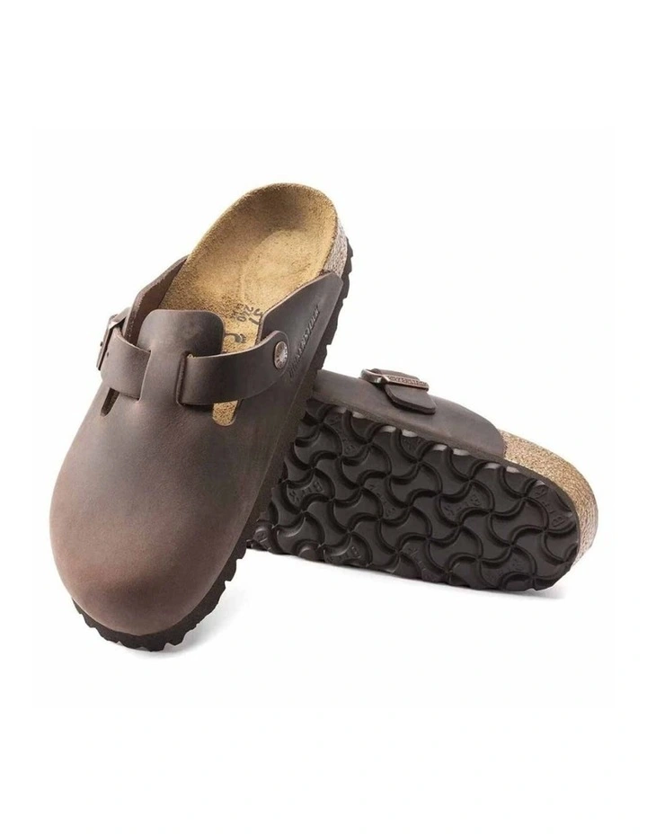Birkenstock Boston Oiled Leather Clogs Regular Width Shoe Habana image 4