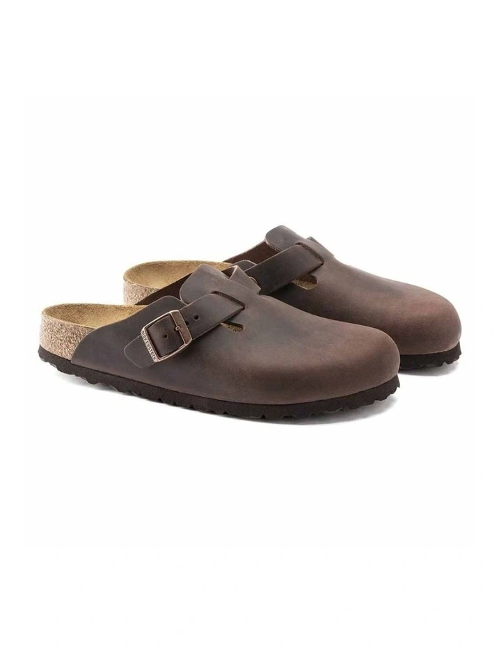 Birkenstock Boston Oiled Leather Clogs Regular Width Shoe Habana image 5